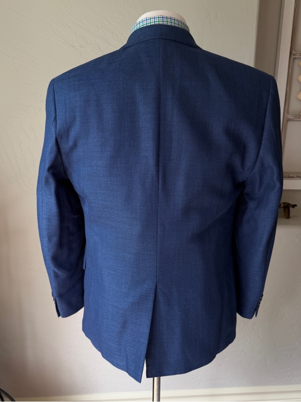 Lauren Ralph Lauren Men's Linen Blend Navy Blue Two Button Blazer Jacket Sz. 42R - Picture 3 of 12